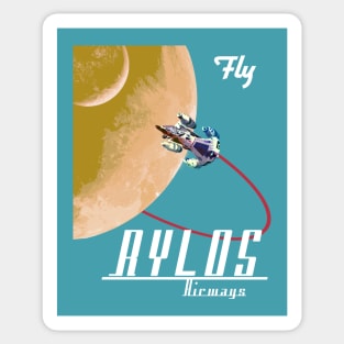 Rylos Airways Travel Poster Sticker